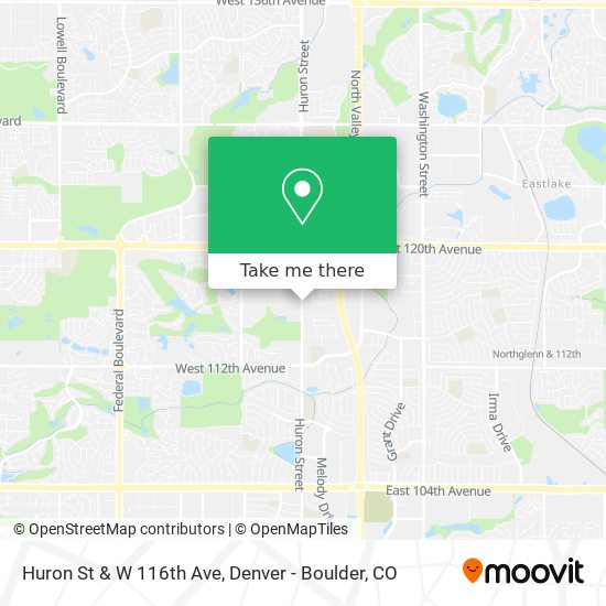 Huron St & W 116th Ave map