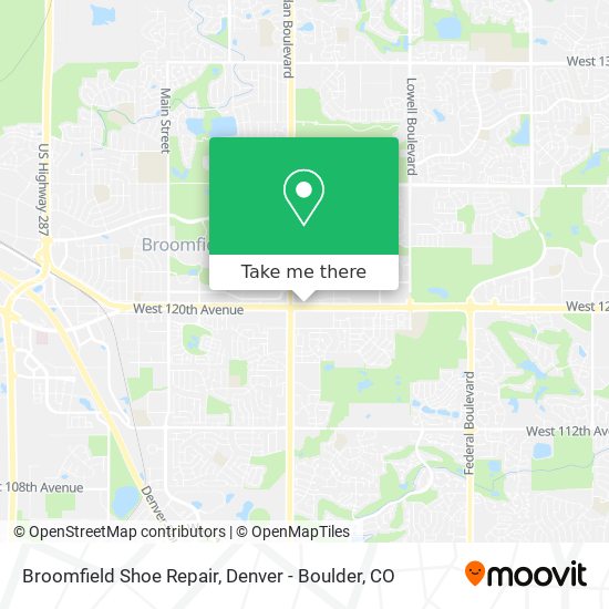 Broomfield Shoe Repair map