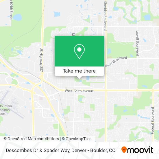Descombes Dr & Spader Way map