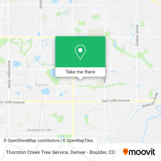 Thornton Creek Tree Service map