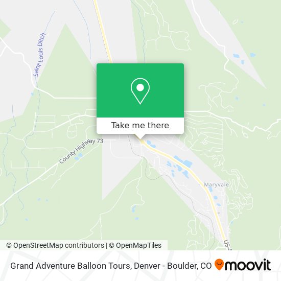 Mapa de Grand Adventure Balloon Tours
