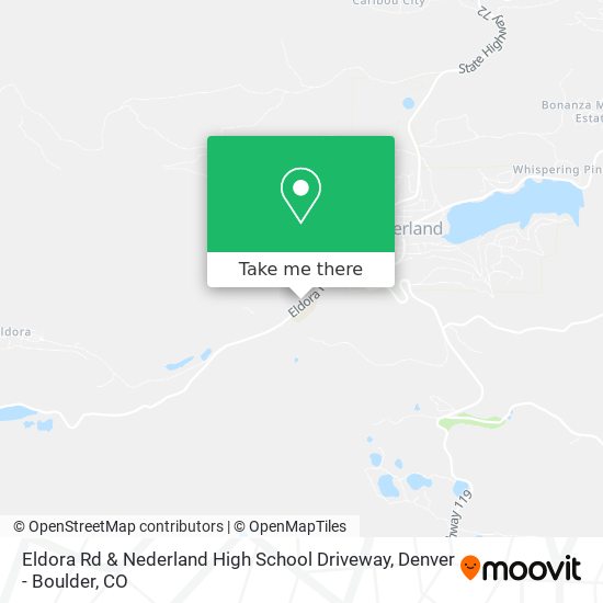 Eldora Rd & Nederland High School Driveway map