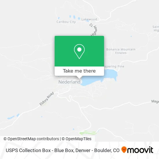 USPS Collection Box - Blue Box map