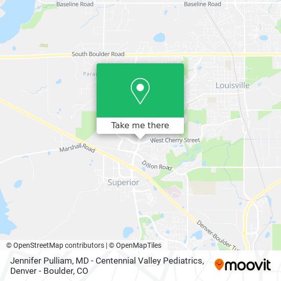 Jennifer Pulliam, MD - Centennial Valley Pediatrics map