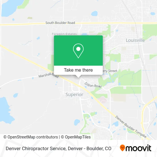 Denver Chiropractor Service map