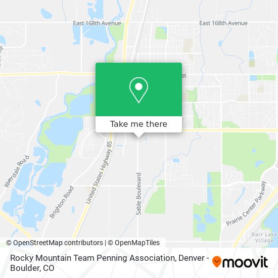 Mapa de Rocky Mountain Team Penning Association