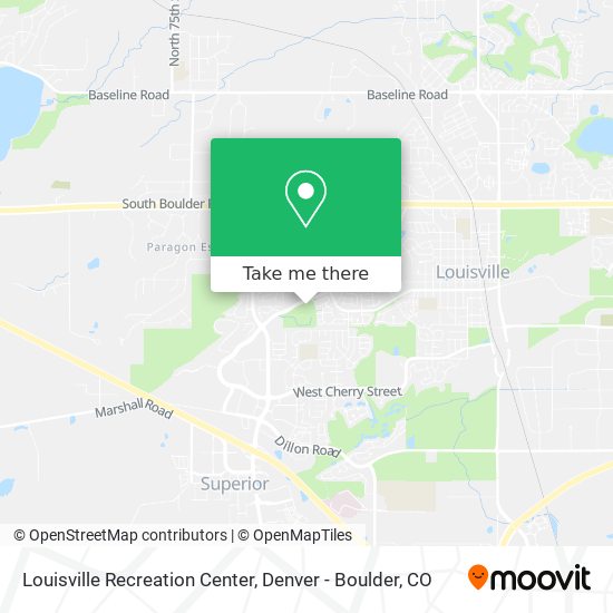 Louisville Recreation Center map