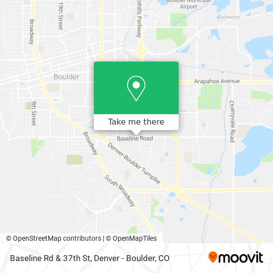 Baseline Rd & 37th St map