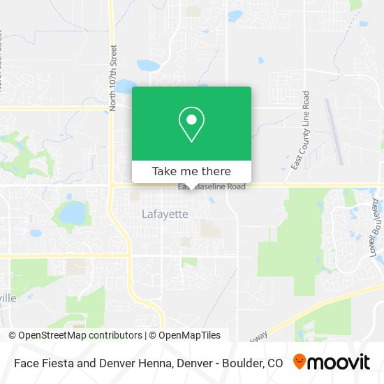 Mapa de Face Fiesta and Denver Henna