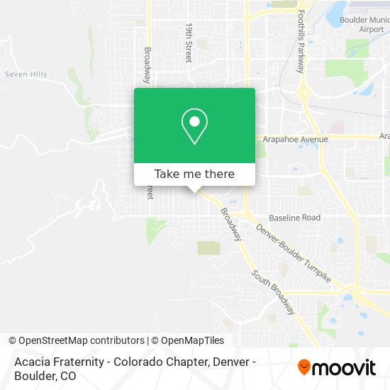 Acacia Fraternity - Colorado Chapter map