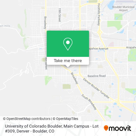 University of Colorado Boulder, Main Campus - Lot #309 map