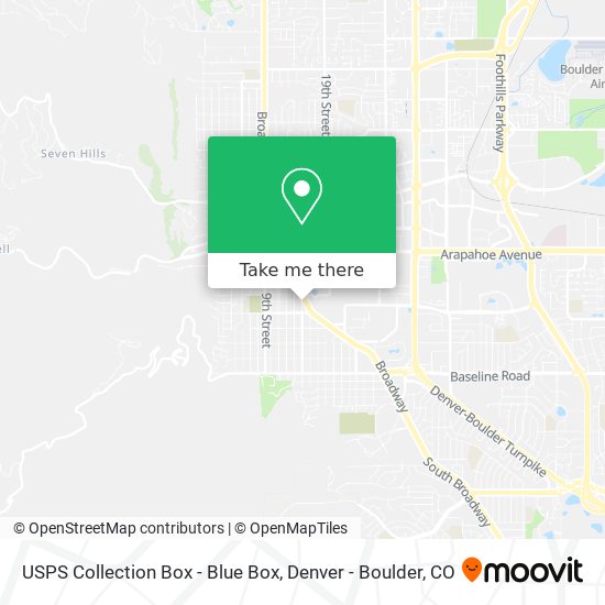 USPS Collection Box - Blue Box map