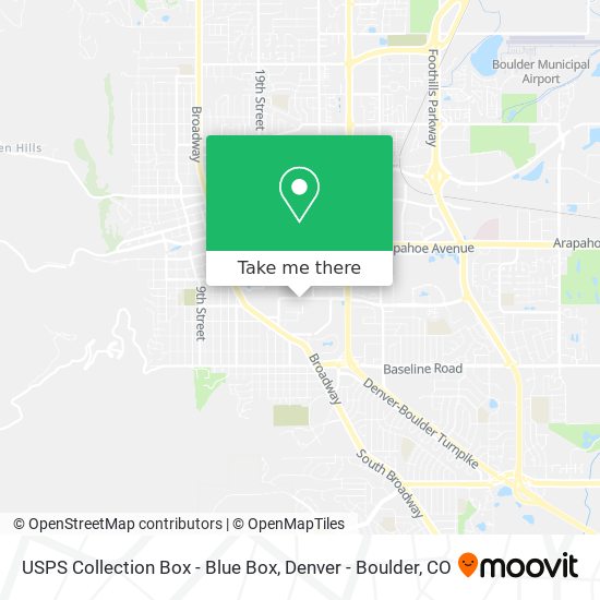 Mapa de USPS Collection Box - Blue Box