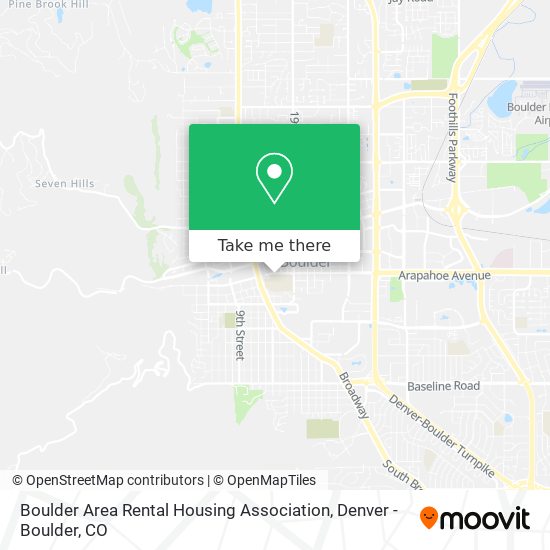 Boulder Area Rental Housing Association map