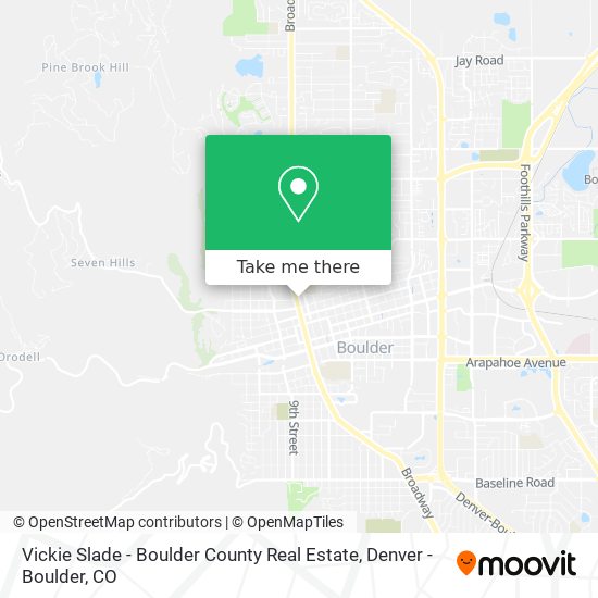 Mapa de Vickie Slade - Boulder County Real Estate