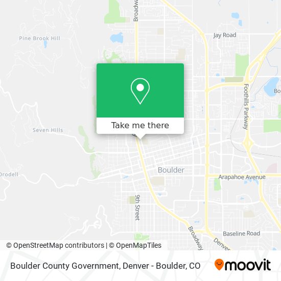 Boulder County Government map