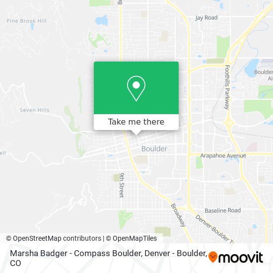 Marsha Badger - Compass Boulder map