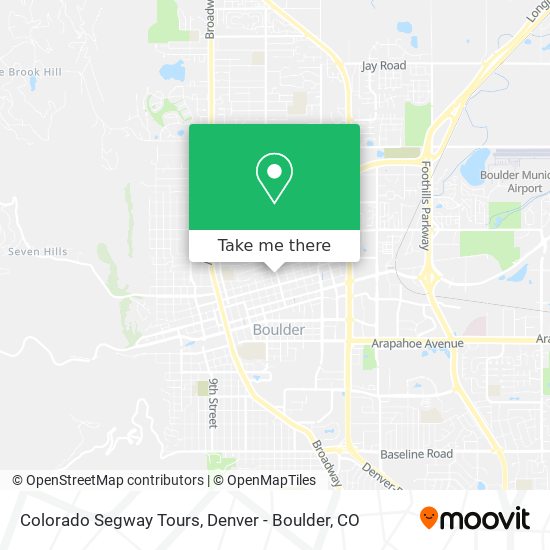 Mapa de Colorado Segway Tours