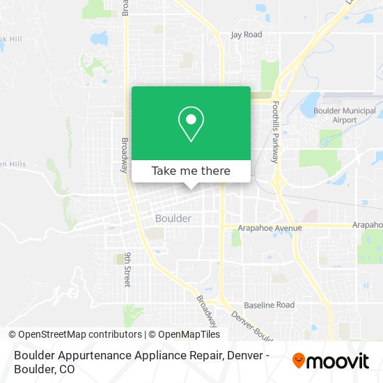 Boulder Appurtenance Appliance Repair map