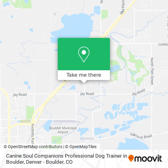 Canine Soul Companions Professional Dog Trainer in Boulder map