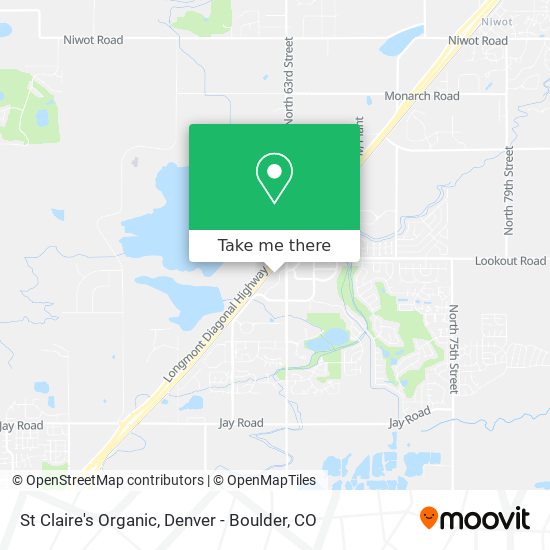 St Claire's Organic map