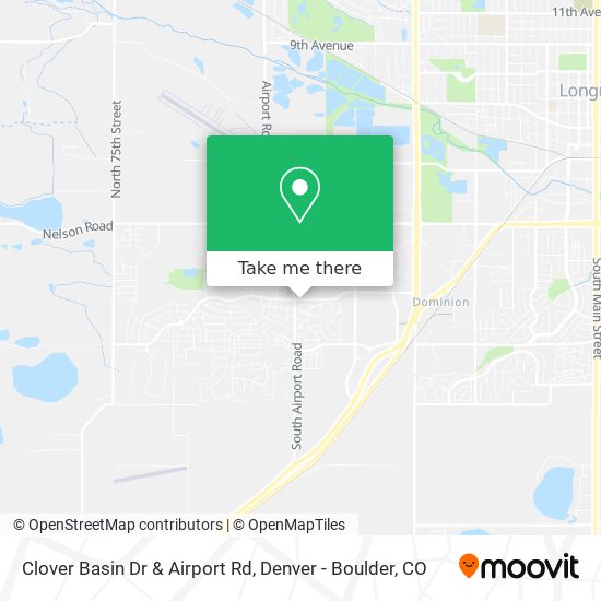 Mapa de Clover Basin Dr & Airport Rd
