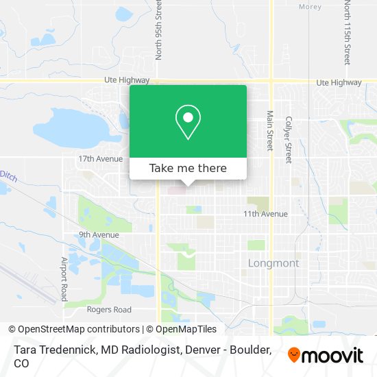Mapa de Tara Tredennick, MD Radiologist