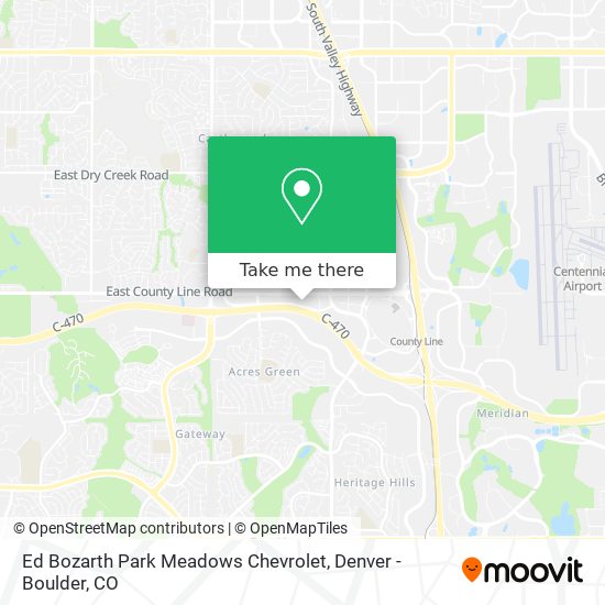Ed Bozarth Park Meadows Chevrolet map