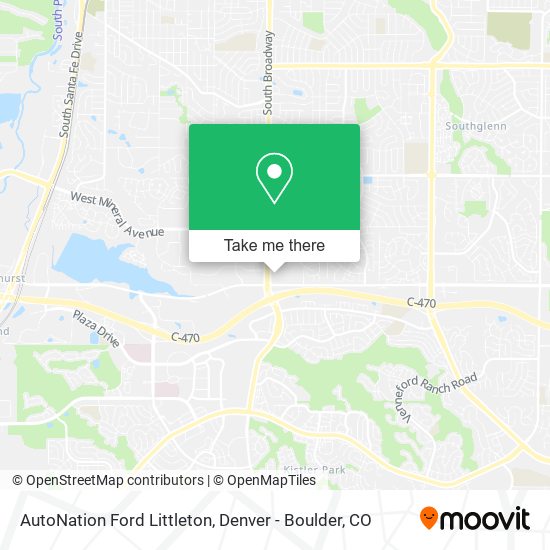 AutoNation Ford Littleton map