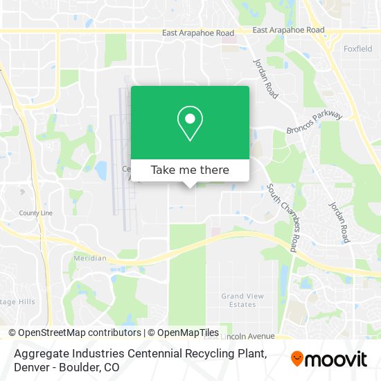Mapa de Aggregate Industries Centennial Recycling Plant
