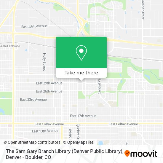 Mapa de The Sam Gary Branch Library (Denver Public Library)