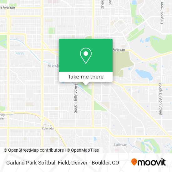 Garland Park Softball Field map