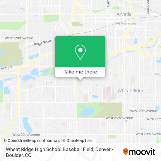 Mapa de Wheat Ridge High School Baseball Field