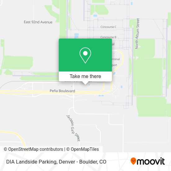DIA Landside Parking map