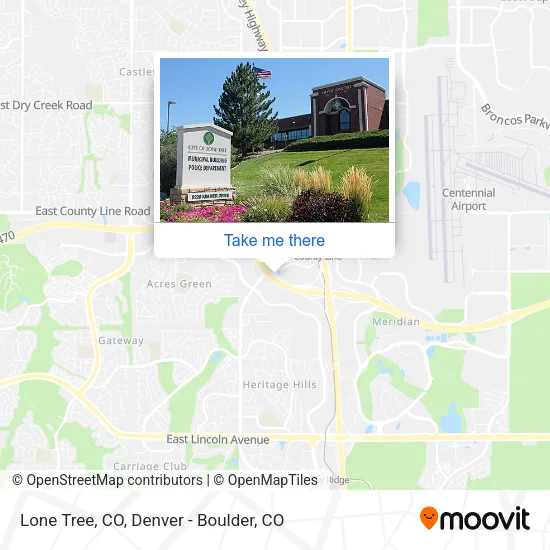 Mapa de Lone Tree, CO