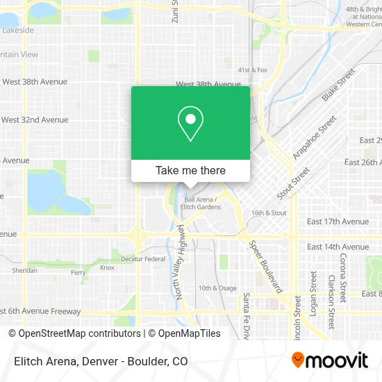 Elitch Arena map