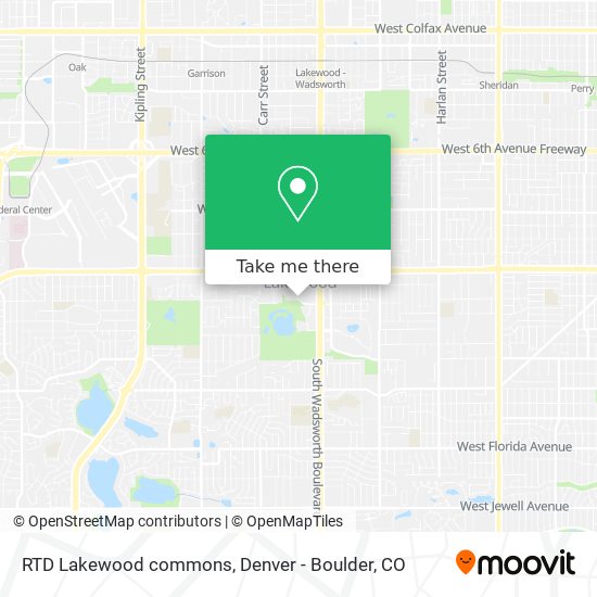 RTD Lakewood commons map