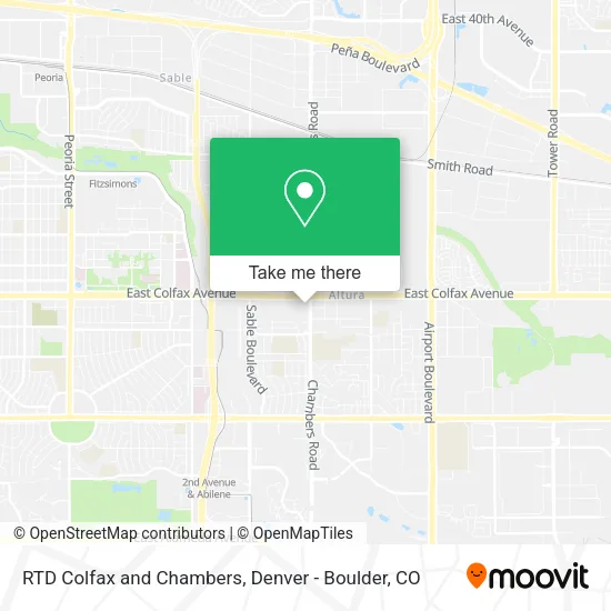 Mapa de RTD Colfax and Chambers