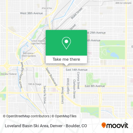 Loveland Basin Ski Area map