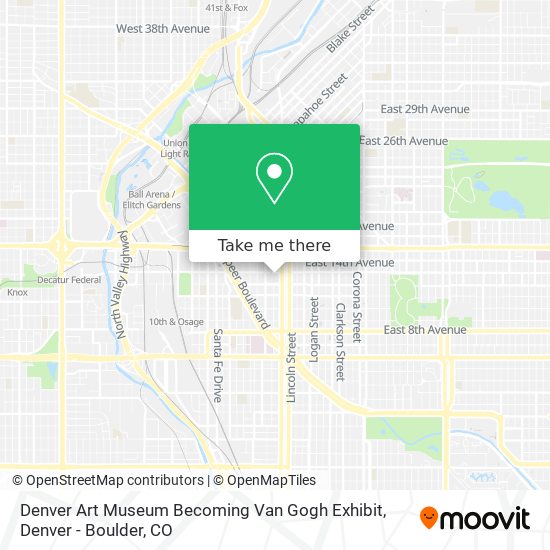 Denver Art Museum Becoming Van Gogh Exhibit map