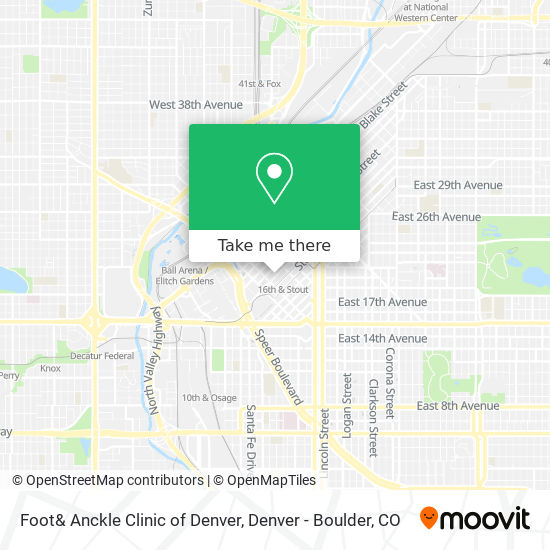 Foot& Anckle Clinic of Denver map