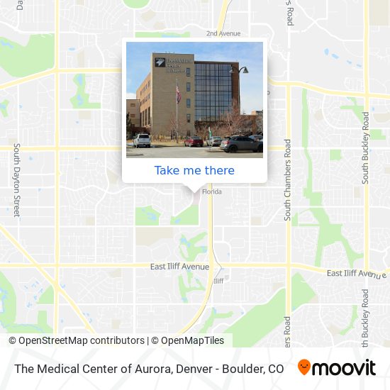 The Medical Center of Aurora map