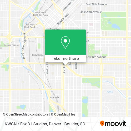 Mapa de KWGN / Fox 31 Studios