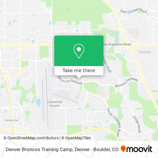 Denver Broncos Training Camp map