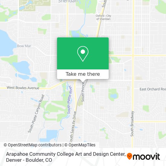 Arapahoe Community College Art and Design Center map