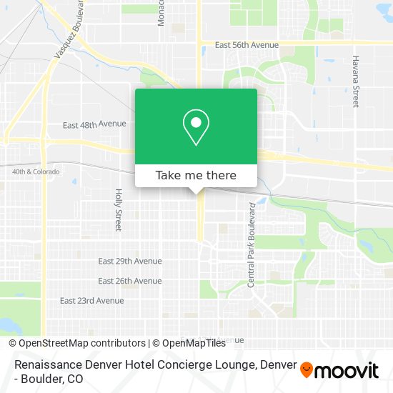 Renaissance Denver Hotel Concierge Lounge map