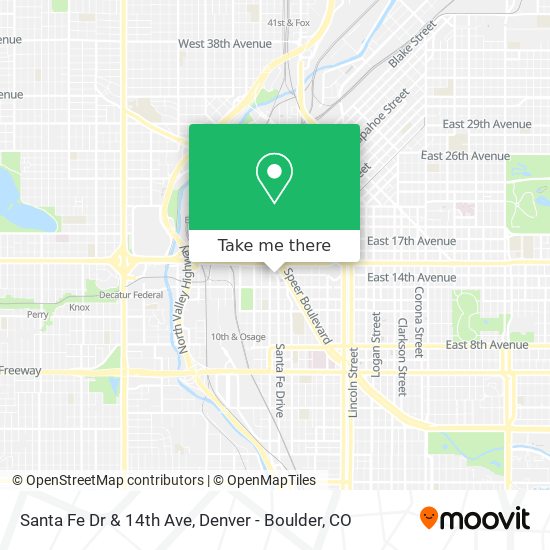 Santa Fe Dr & 14th Ave map