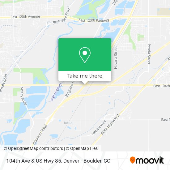 104th Ave & US Hwy 85 map