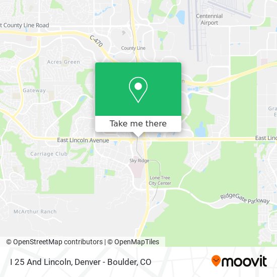 Mapa de I 25 And Lincoln