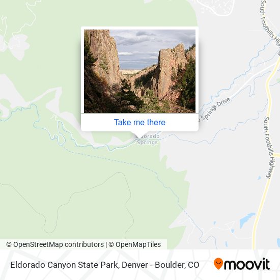 Eldorado Canyon State Park map